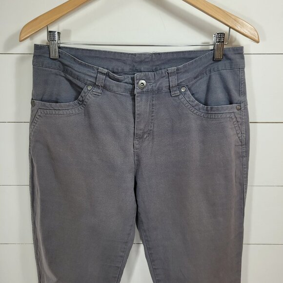 KUHL Pants Women's sz 8S Dark Grey Hiking Crop Mid Rise Tapered Leg Pants - Picture 3 of 9